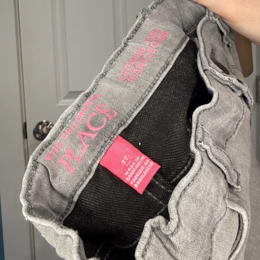 The‎ Childrens Place Girls Gray Skinny Denim Jeggings Jeans Size 3T Adjustable